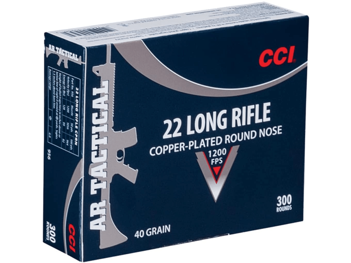 CCI Tactical Ammunition 22 Long Rifle 40 Grain Plated Lead Round Nose