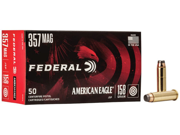 Federal American Eagle Ammunition 357 Magnum 158 Grain Jacketed Soft Point