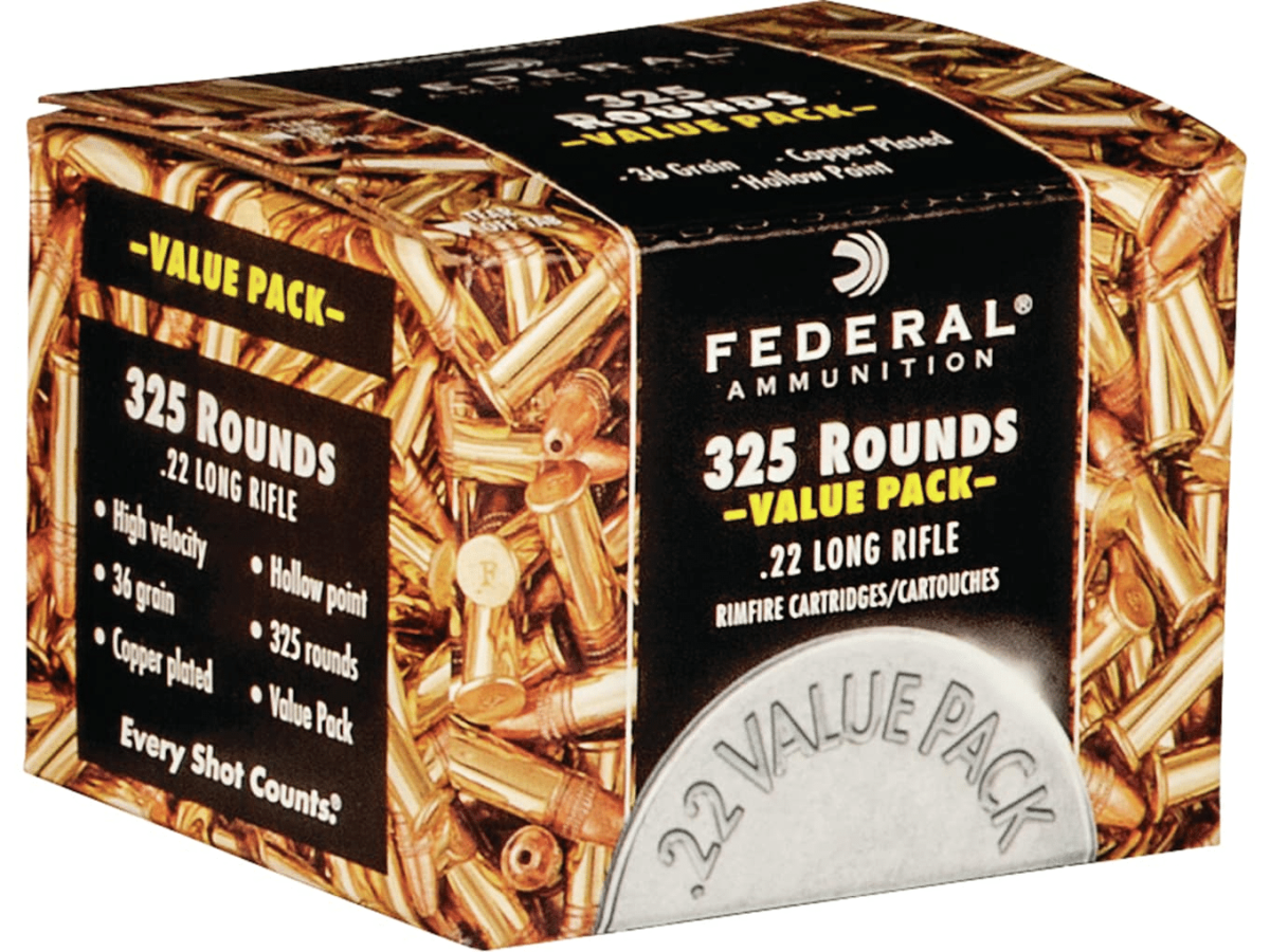 Federal Champion Ammunition 22 Long Rifle 36 Grain Plated Lead Hollow Point