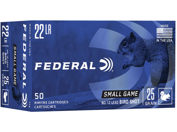 Federal Game-Shok Ammunition 22 Long Rifle 25 Grain #12 Shot Shotshell