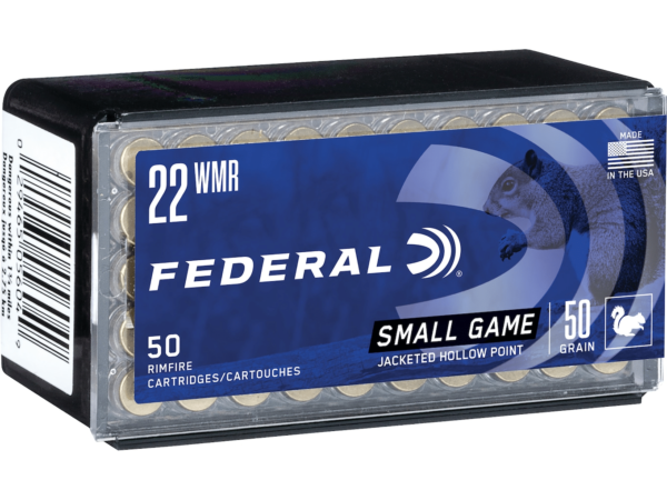 Federal Game-Shok Ammunition 22 Winchester Magnum Rimfire (WMR) 50 Grain Jacketed Hollow Point