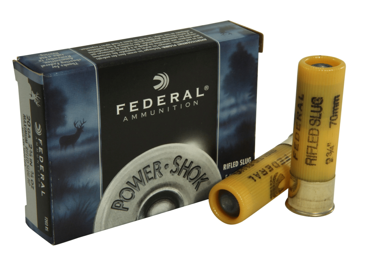 Federal Power-Shok Ammunition 20 Gauge 2-3/4" 3/4 oz Hollow Point Rifled Slug