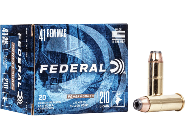 Federal Power-Shok Ammunition 44 Remington Magnum 240 Grain Jacketed Hollow Point Box of 20