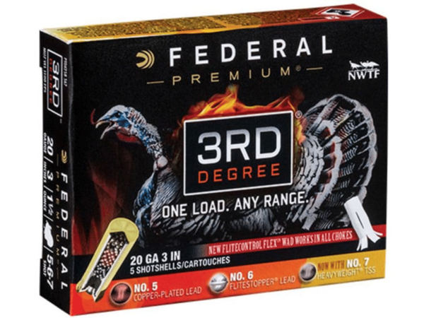 Federal Premium 3rd Degree Turkey Ammunition 20 Gauge 3" 1-1/2 oz #5