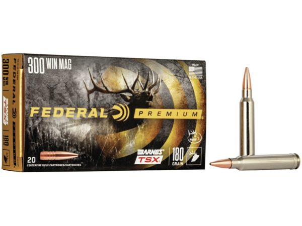 Federal Premium Ammunition 300 Winchester Magnum 180 Grain Barnes TSX