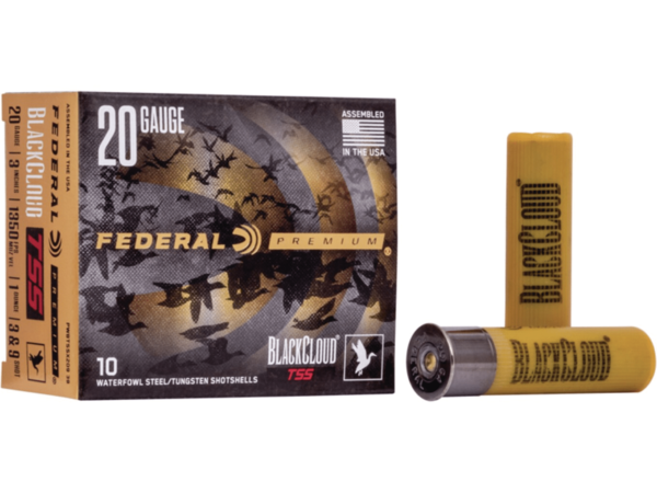 Federal Premium Black Cloud TSS Ammunition 20 Gauge 3" 1-1/4 oz #3 and #9 Non-Toxic FlightStopper Steel and Tungsten Super Shot