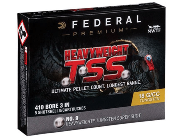 Federal Premium Heavyweight TSS Turkey Ammunition 410 Bore 3" 13/16 oz Non-Toxic Tungsten Super Shot