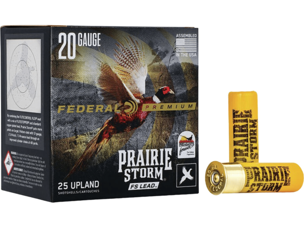 Federal Premium Prairie Storm Ammunition 20 Gauge Copper Plated Shot