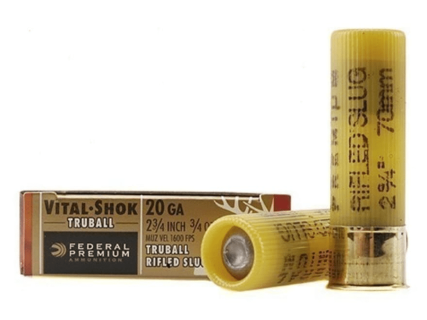 Federal Premium Vital-Shok Ammunition 20 Gauge 2-3/4" 3/4 oz TruBall Hollow Point Rifled Slug