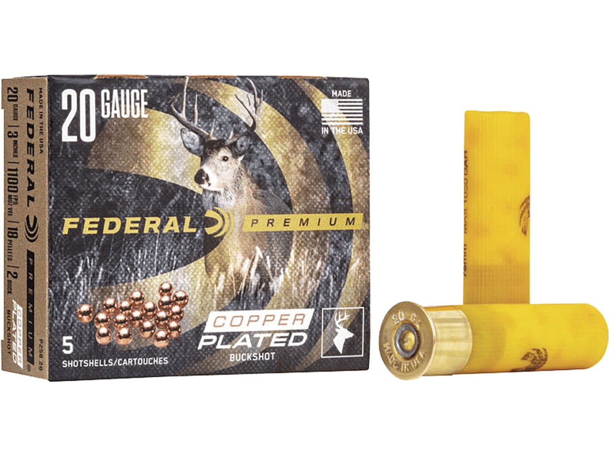 Federal Premium Vital-Shok Ammunition 20 Gauge 3" Buffered #2 Copper Plated Buckshot 18 Pellets