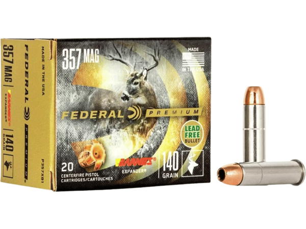 Federal Premium Vital-Shok Ammunition 357 Magnum 140 Grain Barnes XPB Hollow Point Lead-Free