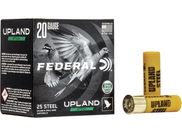 Federal Upland Steel Ammunition 20 Gauge 2-3/4" 3/4 oz Non-Toxic Steel Shot