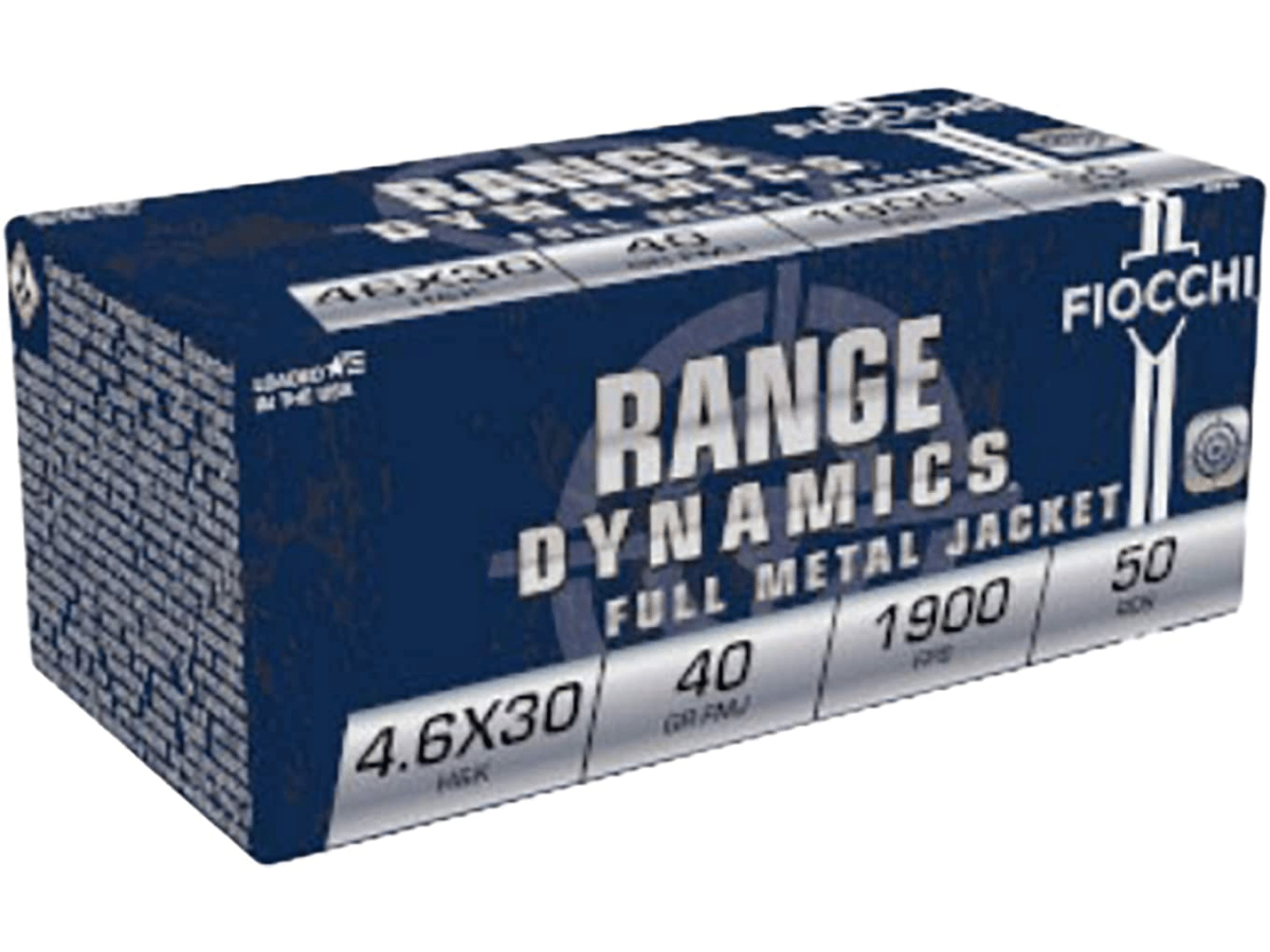 Fiocchi Ammunition 4.6x30mm HK 40 Grain Full Metal Jacket Box of 50