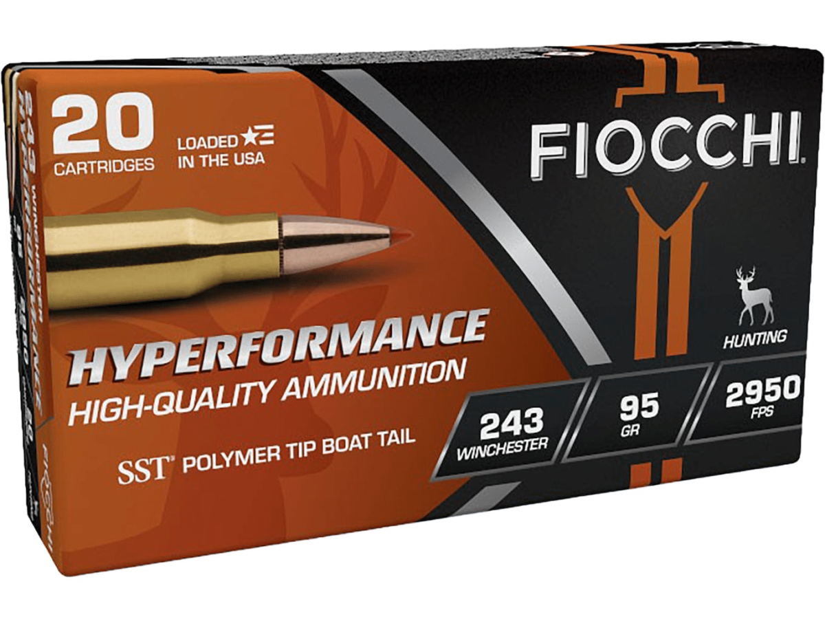 Fiocchi Extrema Ammunition 243 Winchester 95 Grain Hornady SST Polymer Tip Box of 20