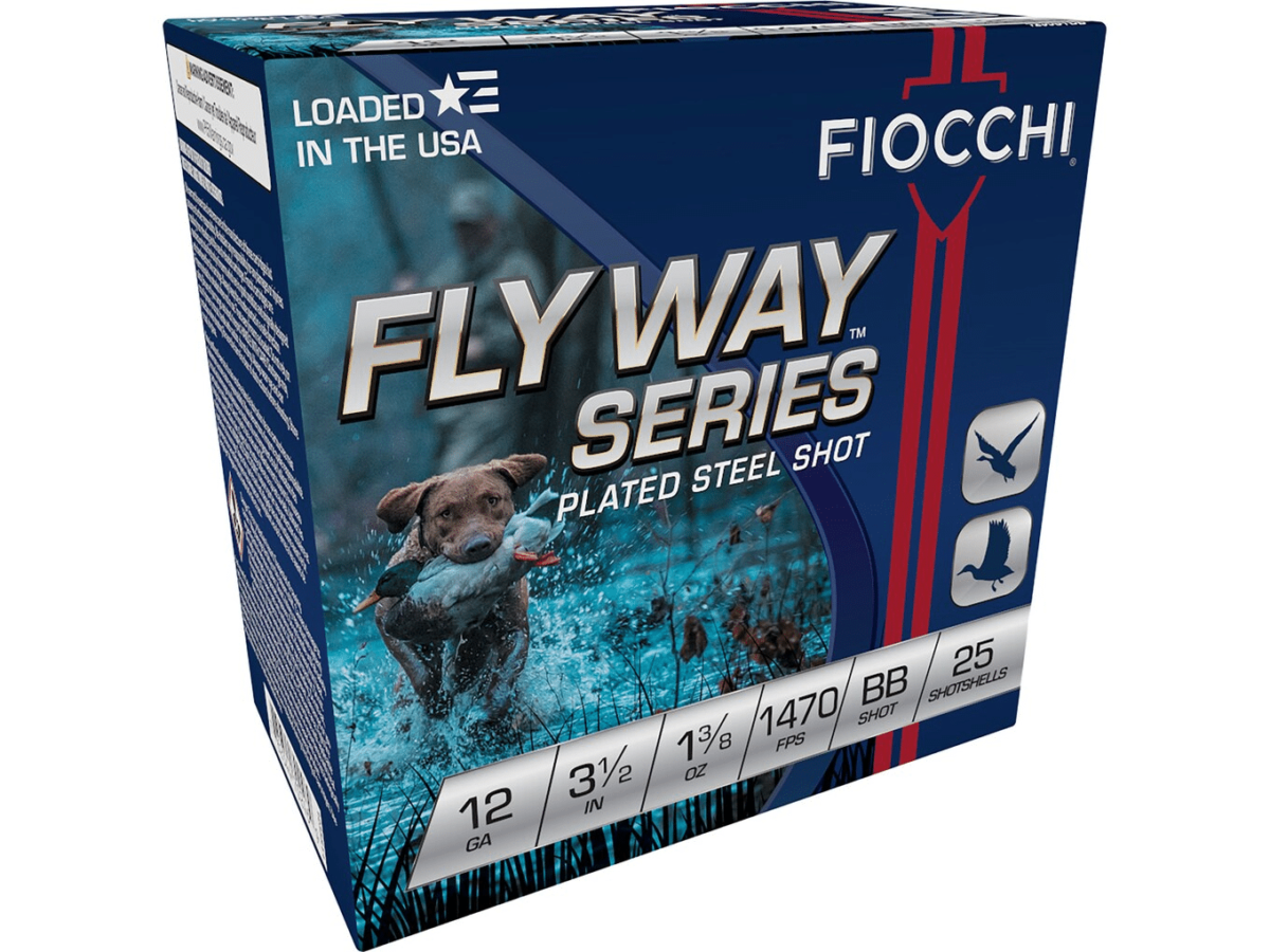 Fiocchi Flyway Series Steel Ammunition 12 Gauge 3-1/2" 1-3/8 oz BB Non-Toxic Steel Shot