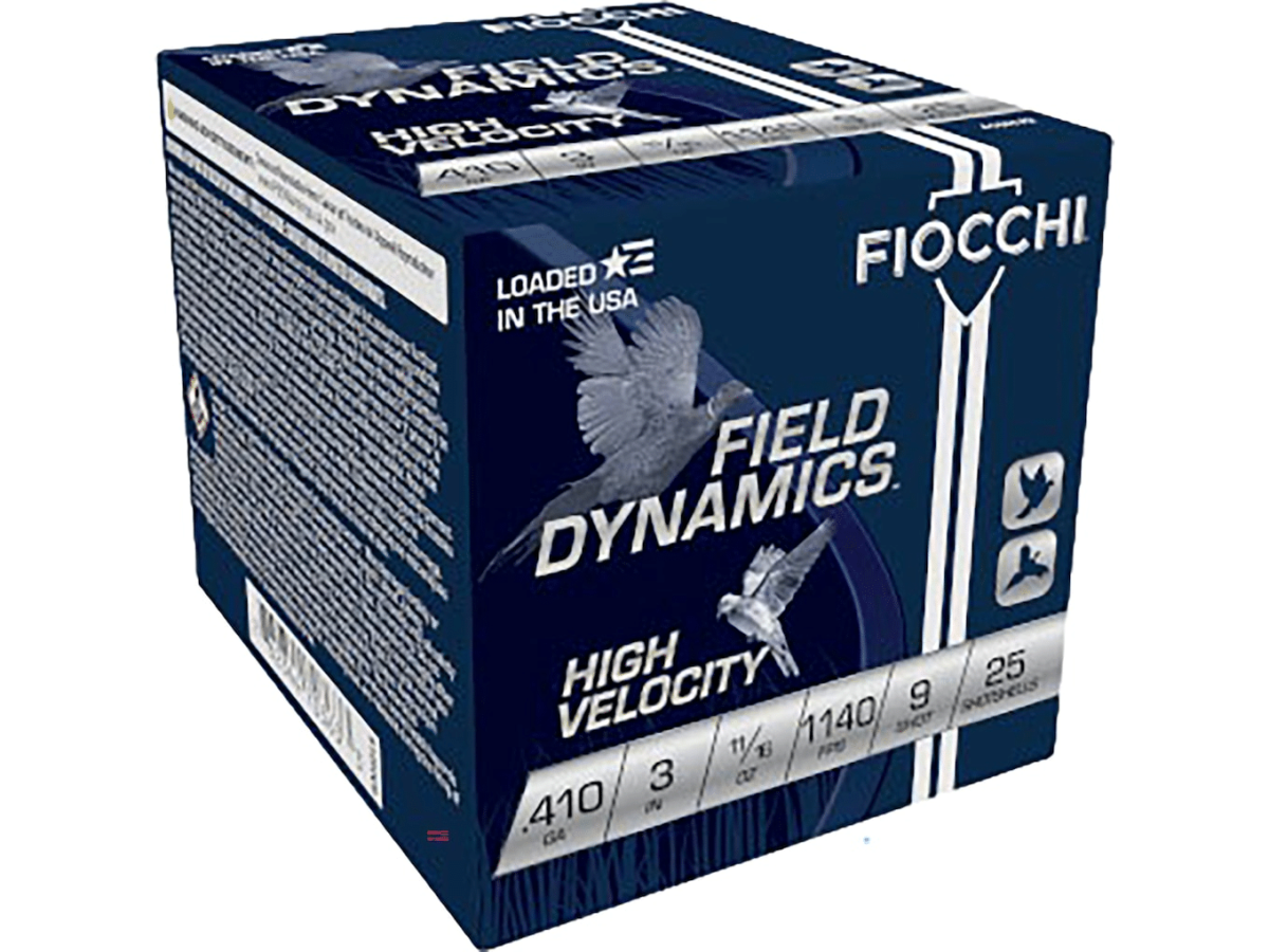 Fiocchi High Velocity Ammunition 410 Bore 3" 11/16 oz #9 Shot Box of 25