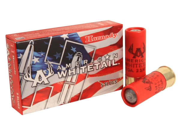 Hornady American Whitetail Ammunition 12 Gauge 2-3/4" 1 oz Rifled Slug Box of 5