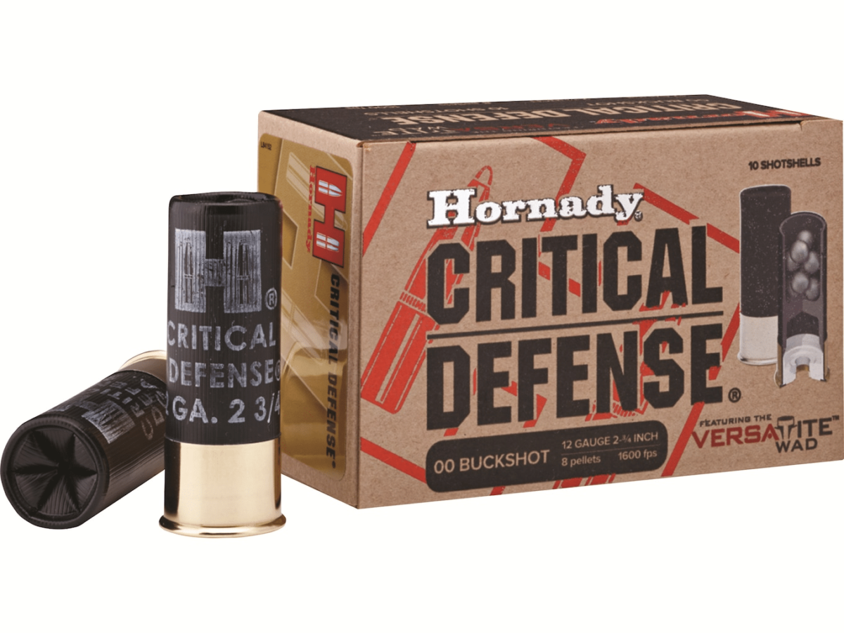 Hornady Critical Defense Ammunition 12 Gauge 2-3/4" 00 Buckshot Box of 10