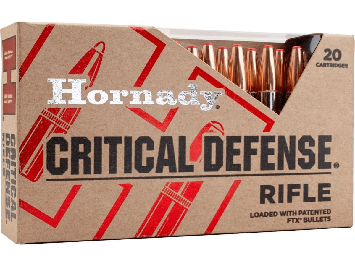 Hornady Critical Defense Ammunition 223 Remington 55 Grain FTX Box of 20