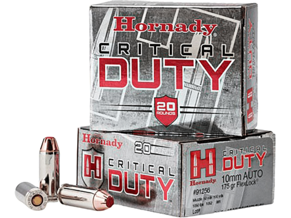 Hornady Critical Duty Ammunition 10mm Auto 175 Grain FlexLock Box of 20