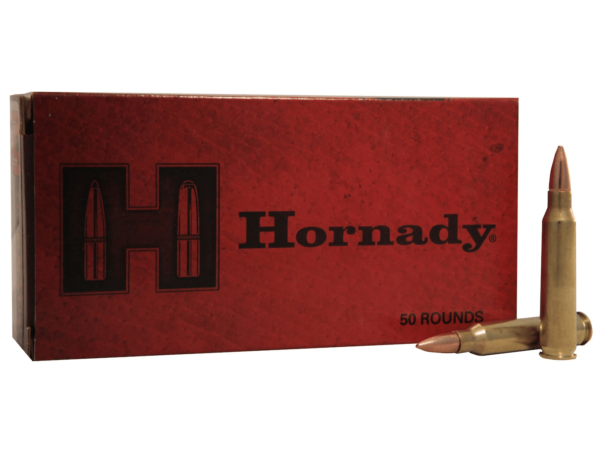 Hornady Custom Ammunition 223 Remington 55 Grain Full Metal Jacket Boat Tail Box of 50