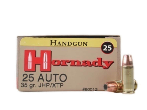 Hornady Custom Ammunition 25 ACP 35 Grain XTP Jacketed Hollow Point Box of 25