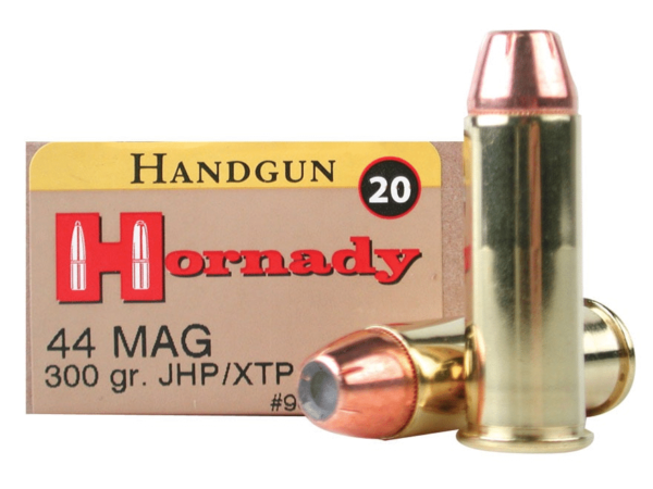 Hornady Custom Ammunition 44 Remington Magnum 300 Grain XTP Jacketed Hollow Point Box of 20