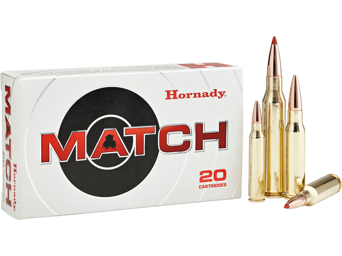 Hornady Match Ammunition 223 Remington 75 Grain Hollow Point Boat Tail Box of 20