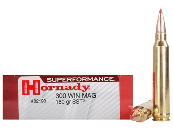 Hornady Superformance SST Ammunition 300 Winchester Magnum 180 Grain SST Polymer Tip Box of 20