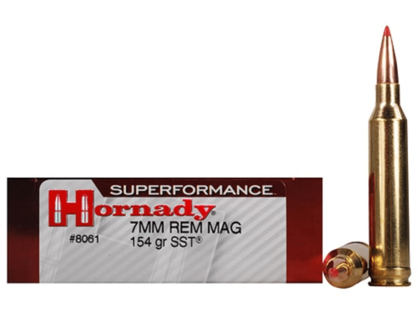 Hornady Superformance SST Ammunition 7mm Remington Magnum 154 Grain SST Polymer Tip Box of 20