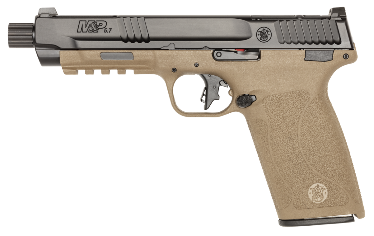 Buy Smith & Wesson M&P 5.7 Two-Tone Black And FDE W/No Thumb Safety Pistol Online