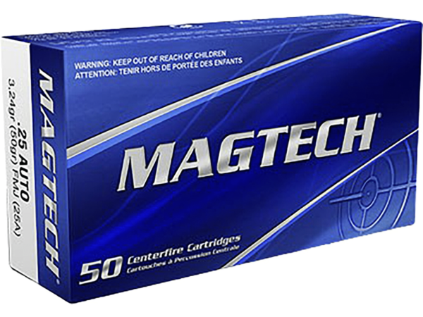 Magtech Ammunition 25 ACP 50 Grain Full Metal Jacket