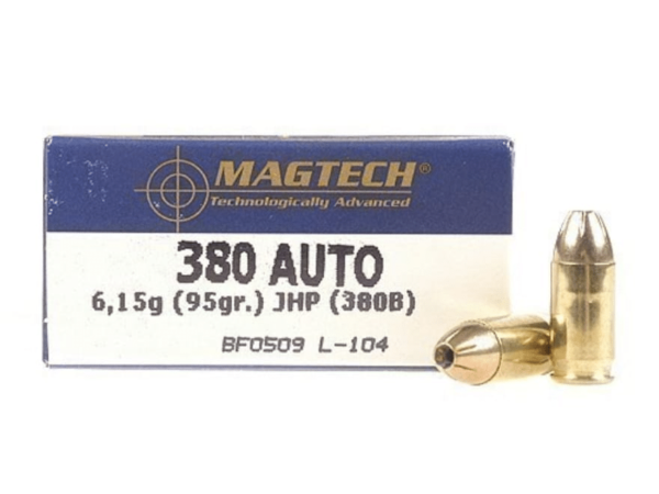 Magtech Ammunition 380 ACP 95 Grain Jacketed Hollow Point Box of 50