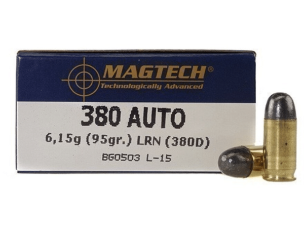 Magtech Ammunition 380 ACP 95 Grain Lead Round Nose Box of 50