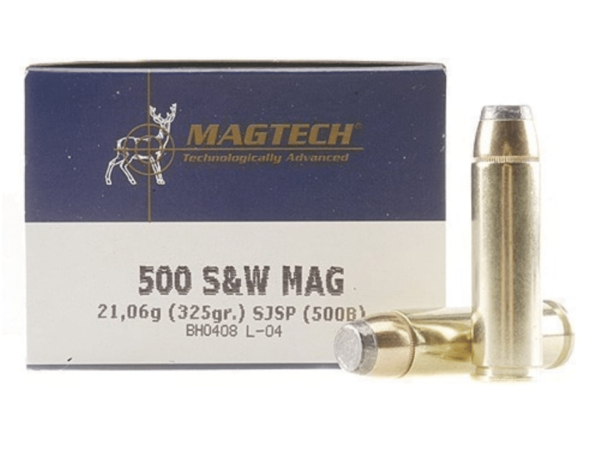 Magtech Ammunition 500 S&W Magnum 325 Grain Semi-Jacketed Soft Point Box of 20