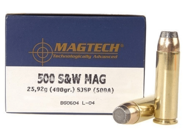 Magtech Ammunition 500 S&W Magnum 400 Grain Semi-Jacketed Soft Point Box of 20