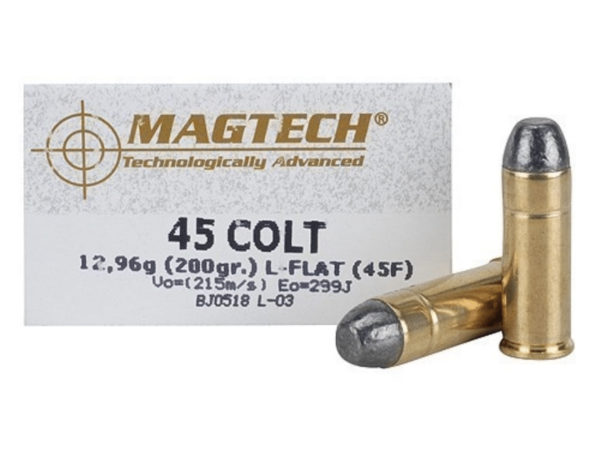 Magtech Cowboy Action Ammunition 45 Colt (Long Colt) 200 Grain Lead Flat Nose Box of 50