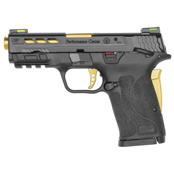 Buy Smith & Wesson Performance Center M&P 9 Shield EZ Gold Ported Barrel Manual Thumb Safety Pistol Online