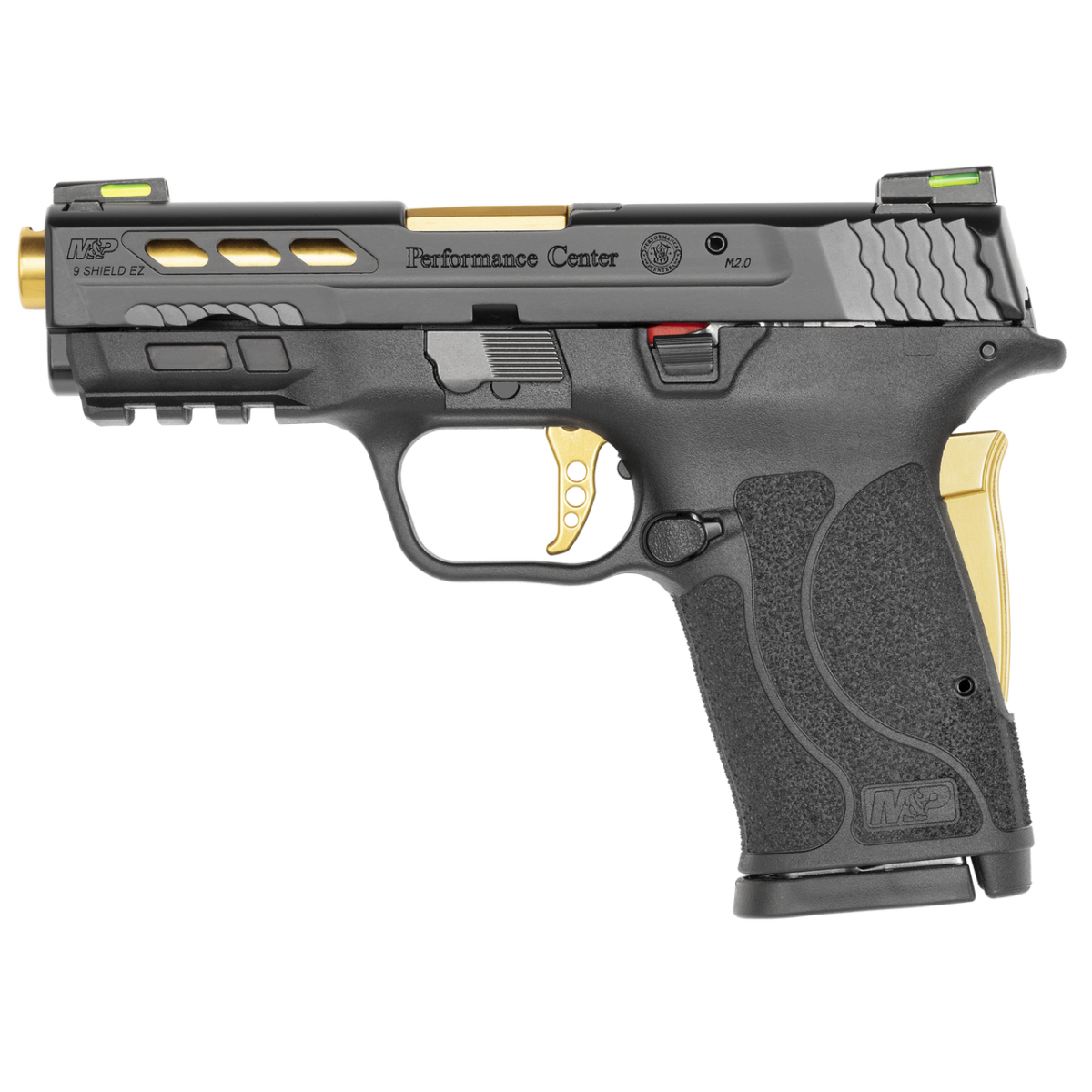 Buy Smith & Wesson Performance Center M&P 9 Shield EZ Gold Ported Barrel No Thumb Safety Pistol Online