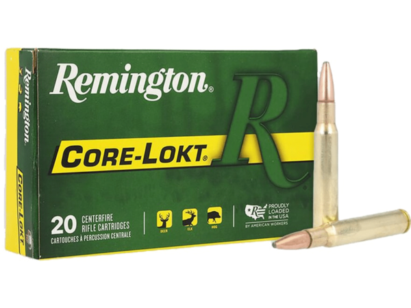 Remington Core-Lokt Ammunition 30-06 Springfield 180 Grain Core-Lokt Pointed Soft Point Box of 20