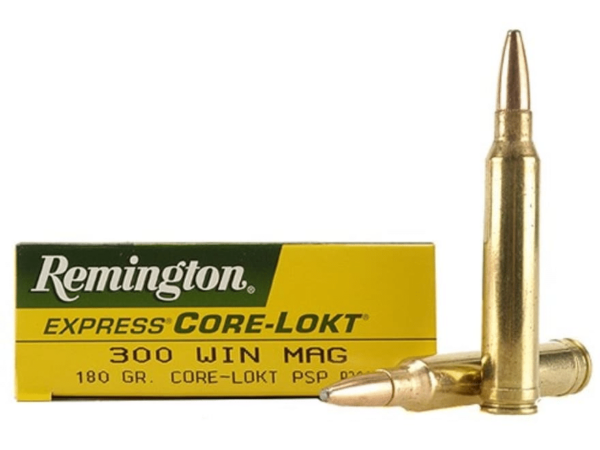 Remington Core-Lokt Ammunition 300 Winchester Magnum 180 Grain Core-Lokt Pointed Soft Point Box of 20