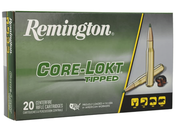 Remington Core-Lokt Tipped Ammunition 280 Remington 140 Grain Polymer Tip