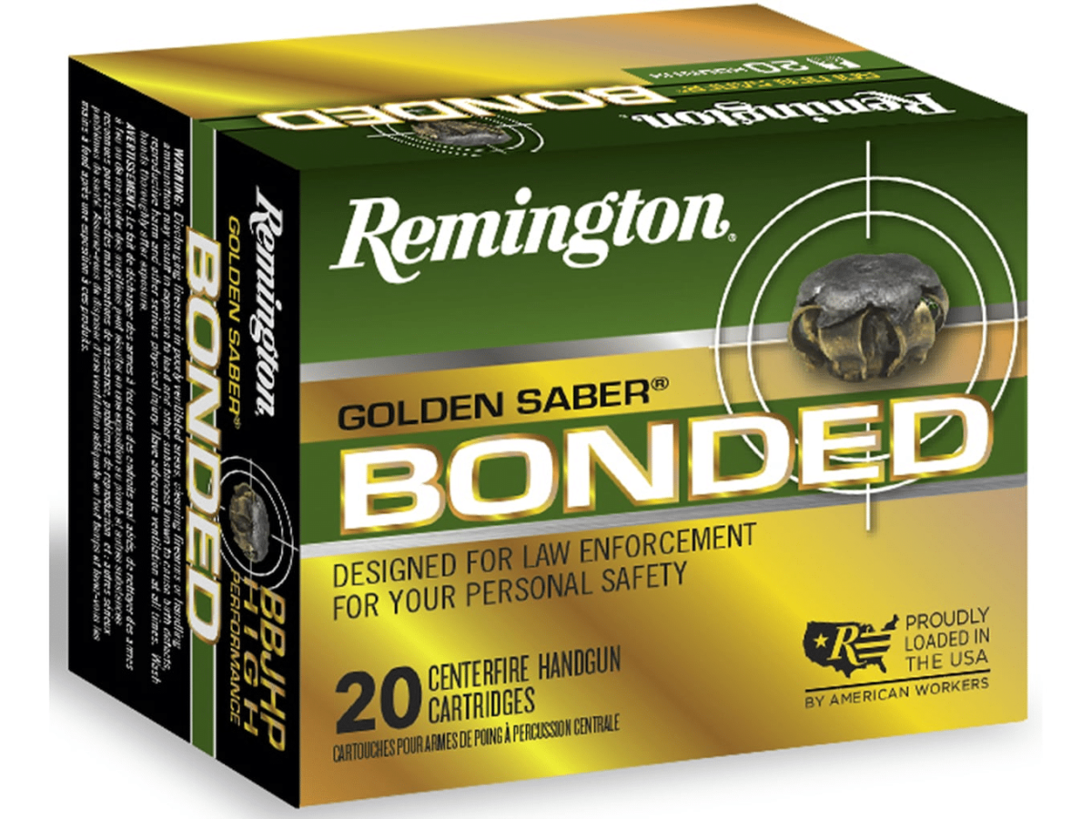 Remington Golden Saber Bonded Ammunition 357 Sig 125 Grain Jacketed Hollow Point Box of 20