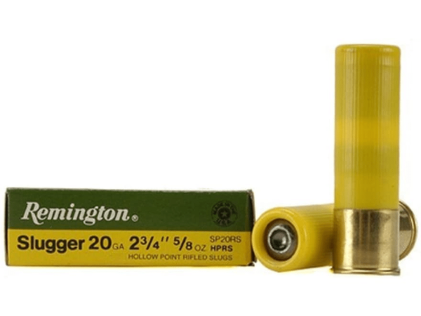 Remington Slugger Ammunition 20 Gauge 2-3/4" 5/8 oz Rifled Slug