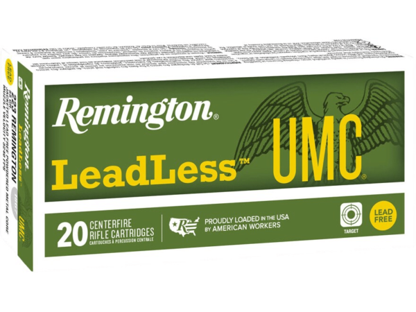 Remington UMC Leadless Ammunition 223 Remington 55 Grain Full Metal Jacket Lead Free