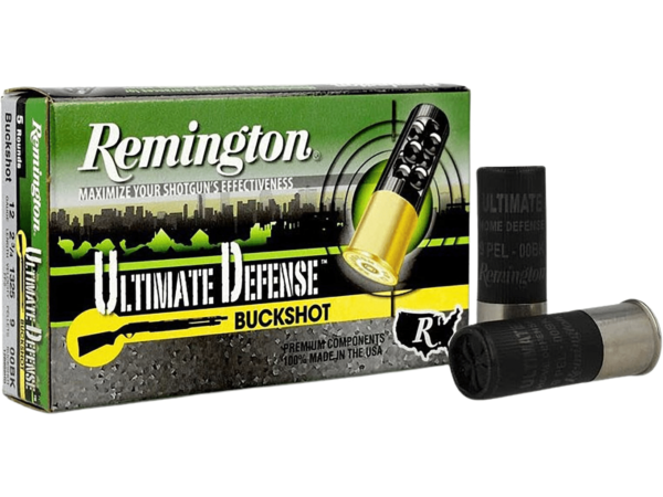 Remington Ultimate Defense Ammunition 12 Gauge 2-3/4" 00 Buckshot 9 Pellets