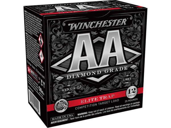 Winchester AA Diamond Grade Elite Trap Ammunition 12 Gauge 2-3/4" 1-1/8 oz #7-1/2 Shot