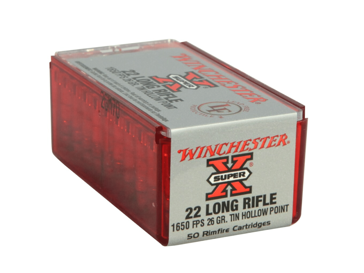 Winchester Super-X Ammunition 22 Long Rifle 26 Grain Hollow Point Lead-Free