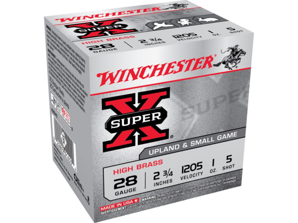 Winchester Super-X High Brass Ammunition 28 Gauge 2-3/4" 1 oz #5 Shot