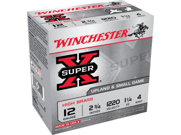 Winchester Super-X Pheasant Ammunition 12 Gauge 2-3/4" 1-1/4 oz #4 Shot